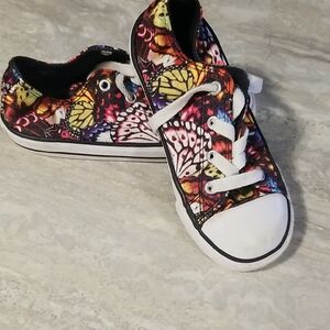 Converse All Star Kids Butterfly Print Low-Top Sneakers Size 10